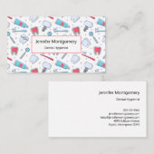 Tanden en gereedschap Tandheelkundig patroon Visitekaartje (Voorkant / Achterkant)