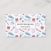 Tanden en gereedschap Tandheelkundig patroon Visitekaartje (Voorkant)