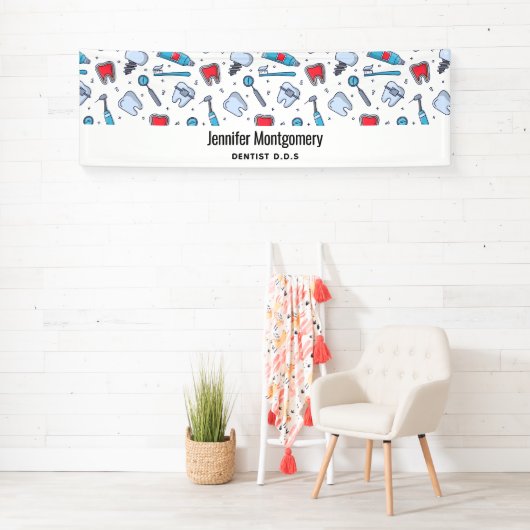 Tanden en hulpmiddelen Tandheelkundig Patroon Zake Spandoek (Insitu)