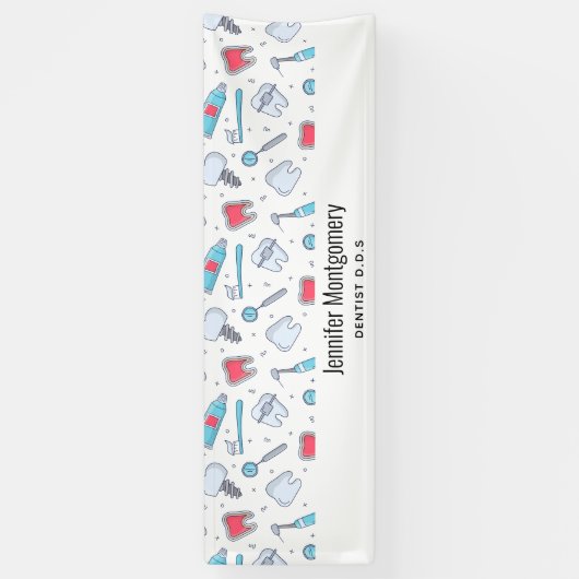 Tanden en hulpmiddelen Tandheelkundig Patroon Zake Spandoek (Verticaal)