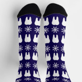 Tanden en sneeuwvlokken van de kersttandarts sokken (Top)