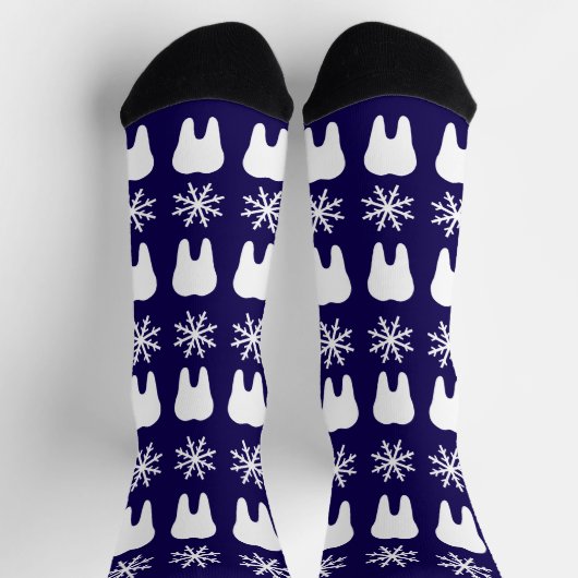 Tanden en sneeuwvlokken van de kersttandarts sokken (Top)
