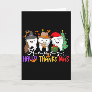 Tanden Halloween Thanksgiving Kerst Kinderen Manne Kaart