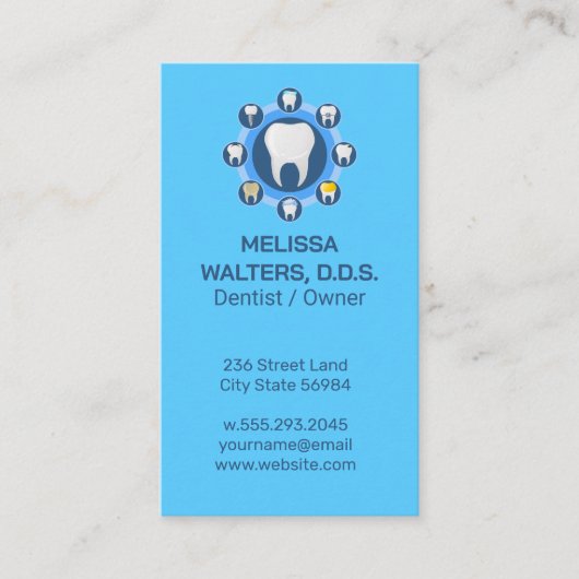 Tanden in Verschillende Behandelingen | Tandarts Visitekaartje (Voorkant)