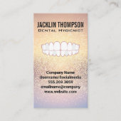 Tanden Logo | Shimmer achtergrond Visitekaartje (Voorkant)