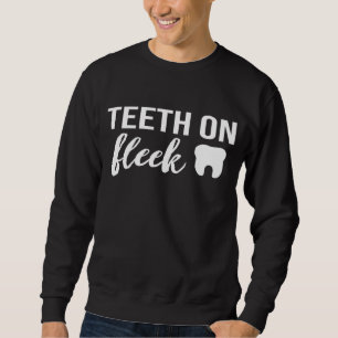 Tanden op fleek grappige mondhygiënist assistent d trui