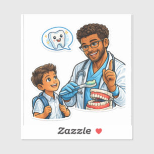 Tanden Poetsen Schattige Tandarts Sticker 🦷