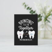 Tanden samenbrengen - Orthodontist Feestdagenkaart (Staand voorkant)