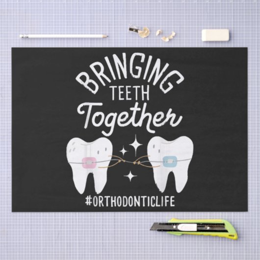 Tanden samenbrengen - Orthodontist Tissuepapier (Craft)