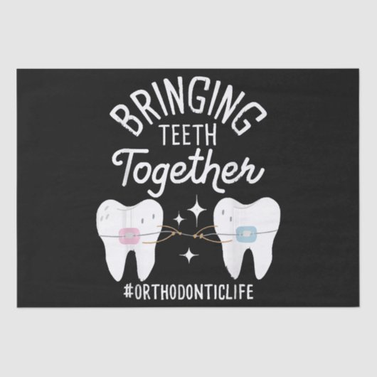 Tanden samenbrengen - Orthodontist Tissuepapier (Voorkant)