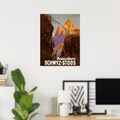Tanden, spoorweg, trein over brug, Zwitserland Poster (Thuiskantoor)