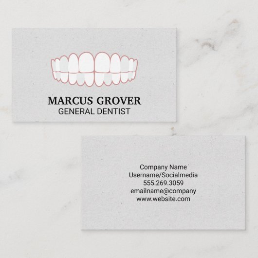 Tanden | tandarts visitekaartje (Voorkant / Achterkant)