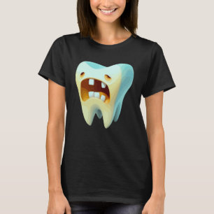 Tanden Tanden Grafische Munt Om Tandmemes Te Zijn T-shirt