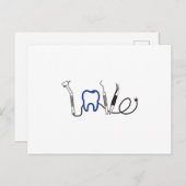 Tanden Tanden Tand Liefde Tand Liefde Grappig Gift Briefkaart (Voorkant / Achterkant)