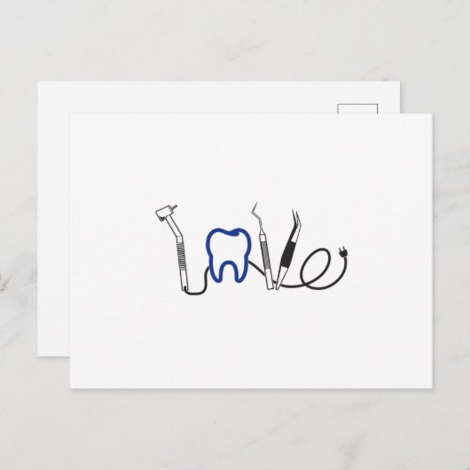 Tanden Tanden Tand Liefde Tand Liefde Grappig Gift Briefkaart (Voorkant / Achterkant)