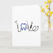 Tanden Tanden Tand Liefde Tand Liefde Grappig Gift Kaart (Gele Bloem)