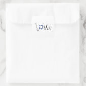 Tanden Tanden Tand Liefde Tand Liefde Grappig Gift Vierkante Sticker (Tas)