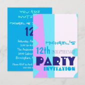 Tanden van het monster 12e verjaardagsfeest uitnod kaart (Voorkant / Achterkant)