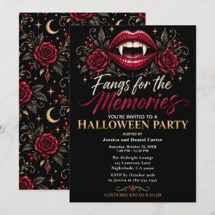 Tanden voor de Herinneringen Halloween Feest Kaart