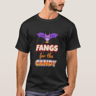 Tanden voor de Snoep Schattige Vampiervleermuis Ha T-shirt