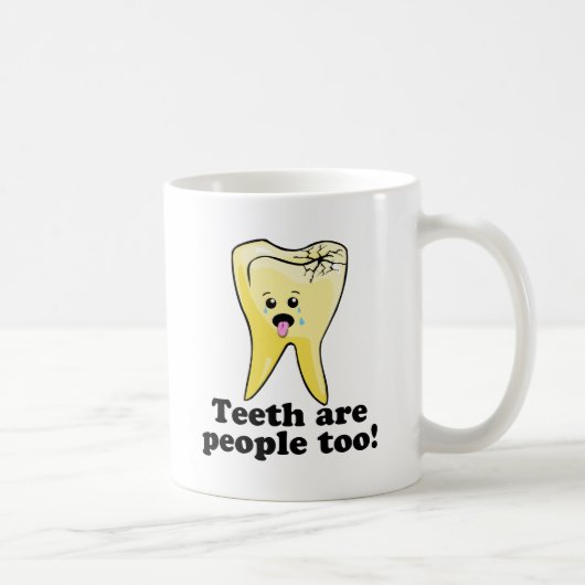 Tanden zijn ook mensen! koffiemok (Rechts)