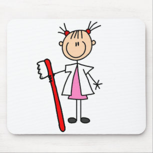 Tandenassistent met tandenborstel muismat