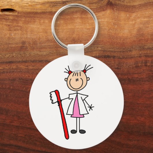 Tandenassistent met tandenborstel sleutelhanger (Voorkant)