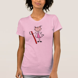 Tandenassistent met tandenborstel t-shirt