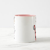 Tandenassistent met tandenborstel tweekleurige koffiemok (Center)