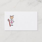 Tandenassistent met tandenborstel visitekaartje (Achterkant)