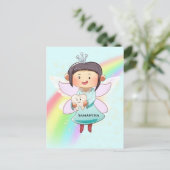 Tandenblauw regenboogschoorsteen  briefkaart (Staand voorkant)