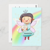 Tandenblauw regenboogschoorsteen  briefkaart (Voorkant / Achterkant)