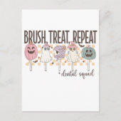 Tandenborstel Behandel Herhaal Tandheelkundig Team Uitnodiging Briefkaart (Voorkant)