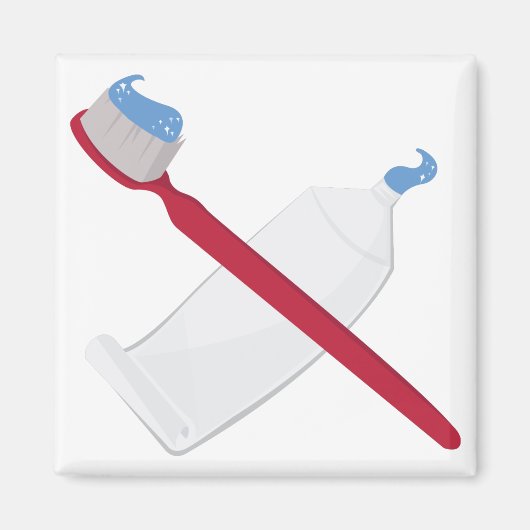 Tandenborstel en -pasta magneet (Voorkant)