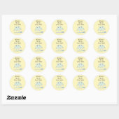 Tandenborstel en tand Cute Dental Reminder Ronde Sticker (Vel)