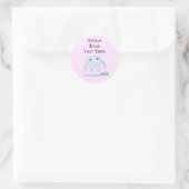 Tandenborstel en tand Cute Dental Reminder Ronde Sticker (Tas)