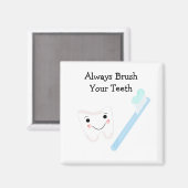 Tandenborstel en tandenborstel met tandheelkundig magneet (Voorkant / Achterkant)