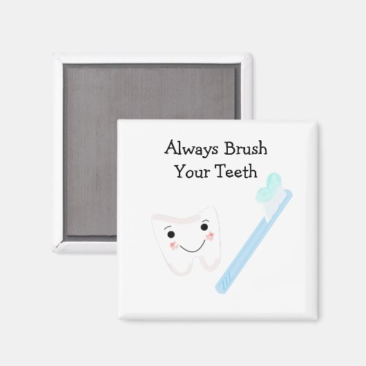 Tandenborstel en tandenborstel met tandheelkundig magneet (Voorkant / Achterkant)