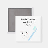 Tandenborstel en tandenborstel met tandheelkundig  magneet (Voorkant / Achterkant)