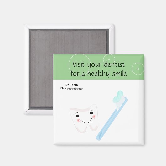 Tandenborstel en tandenborstel met tandheelkundig  magneet (Voorkant / Achterkant)