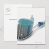 Tandenborstel en tandpasta briefkaart (Voorkant / Achterkant)