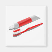 Tandenborstel en tandpasta magneet (Voorkant)