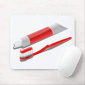 Tandenborstel en tandpasta muismat (Met muis)