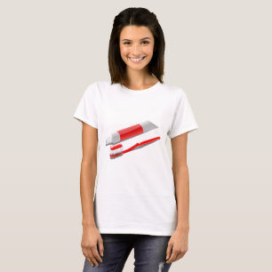 Tandenborstel en tandpasta t-shirt