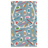 Tandenborstel- en tandpasteatpatroon klein cadeauzakje (Achterkant)