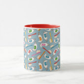 Tandenborstel- en tandpasteatpatroon mok (Midden)