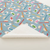 Tandenborstel- en tandpasteatpatroon sherpa deken (3/4)