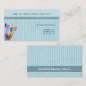 Tandenborstel strepen visitekaartje (Voorkant / Achterkant)