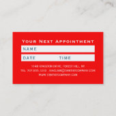 Tandenborstel & Tandpasta, Afspraak tandarts Visitekaartje (Achterkant)