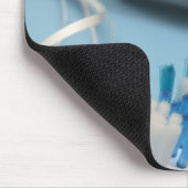 Tandenborstel, tandpasta en floss. muismat (Hoek)